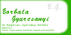 borbala gyurcsanyi business card