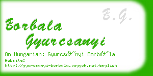 borbala gyurcsanyi business card